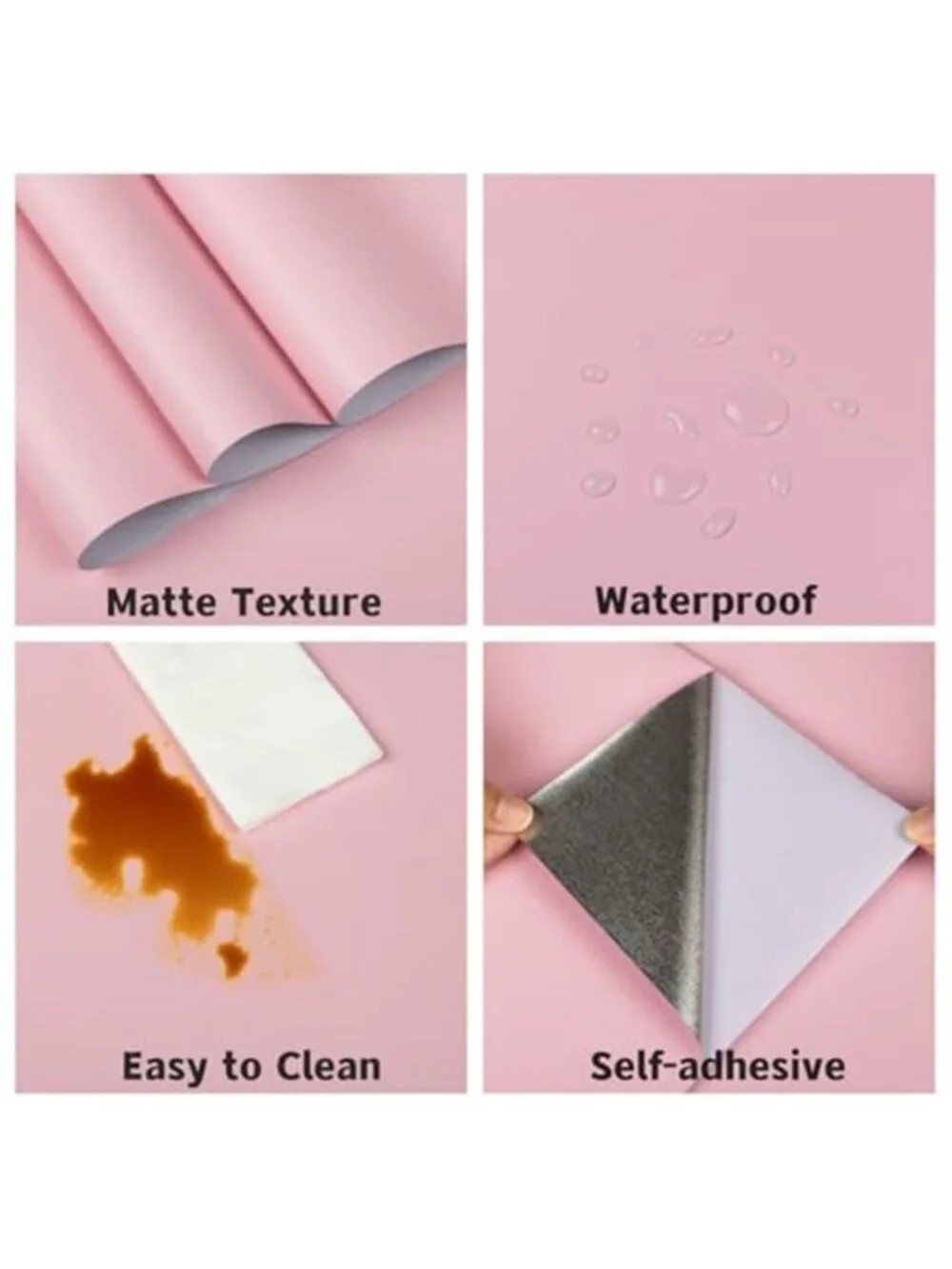 Pink Peel Stick Wallpaper Self Adhesive Removable Contact Paper Girls Room Wall